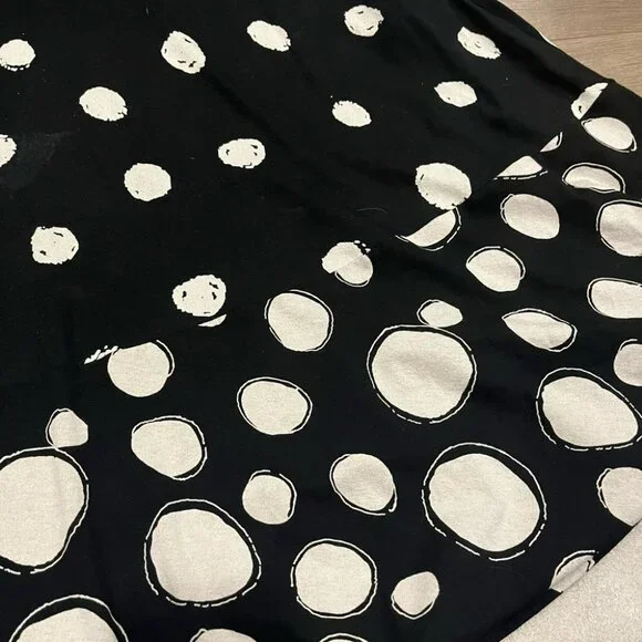 [6/XL-XXL]Alembika Black and White Circles Spotted Jersey Dress NWOT - Picture 4 of 10